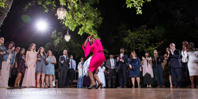 Woman dancing at wedding